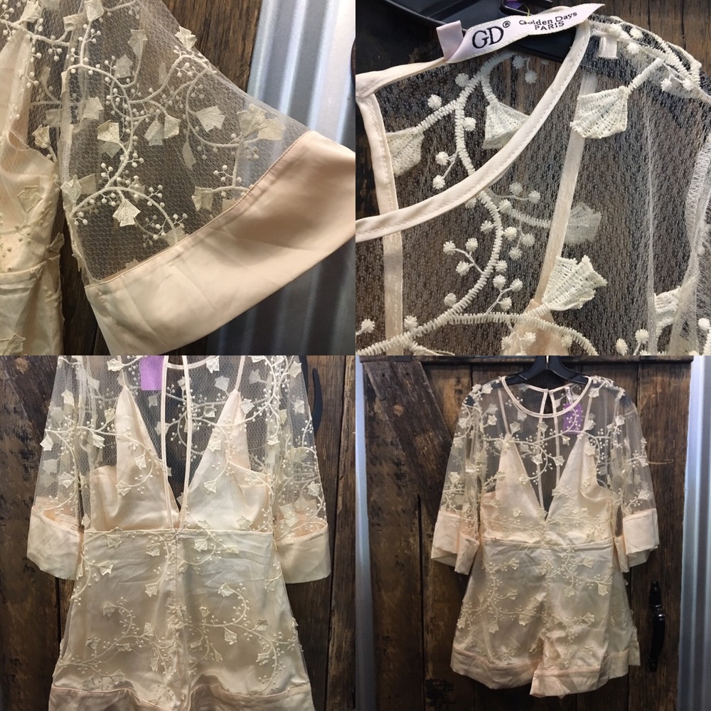 Golden Days Paris Cream Lace Jumper